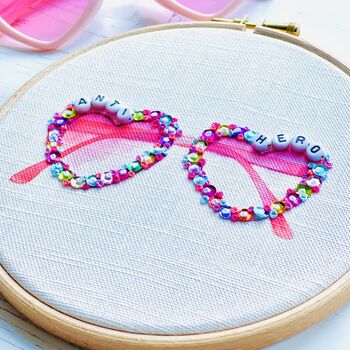 Love Heart Sunglasses Embroidery Kit, 4 of 5