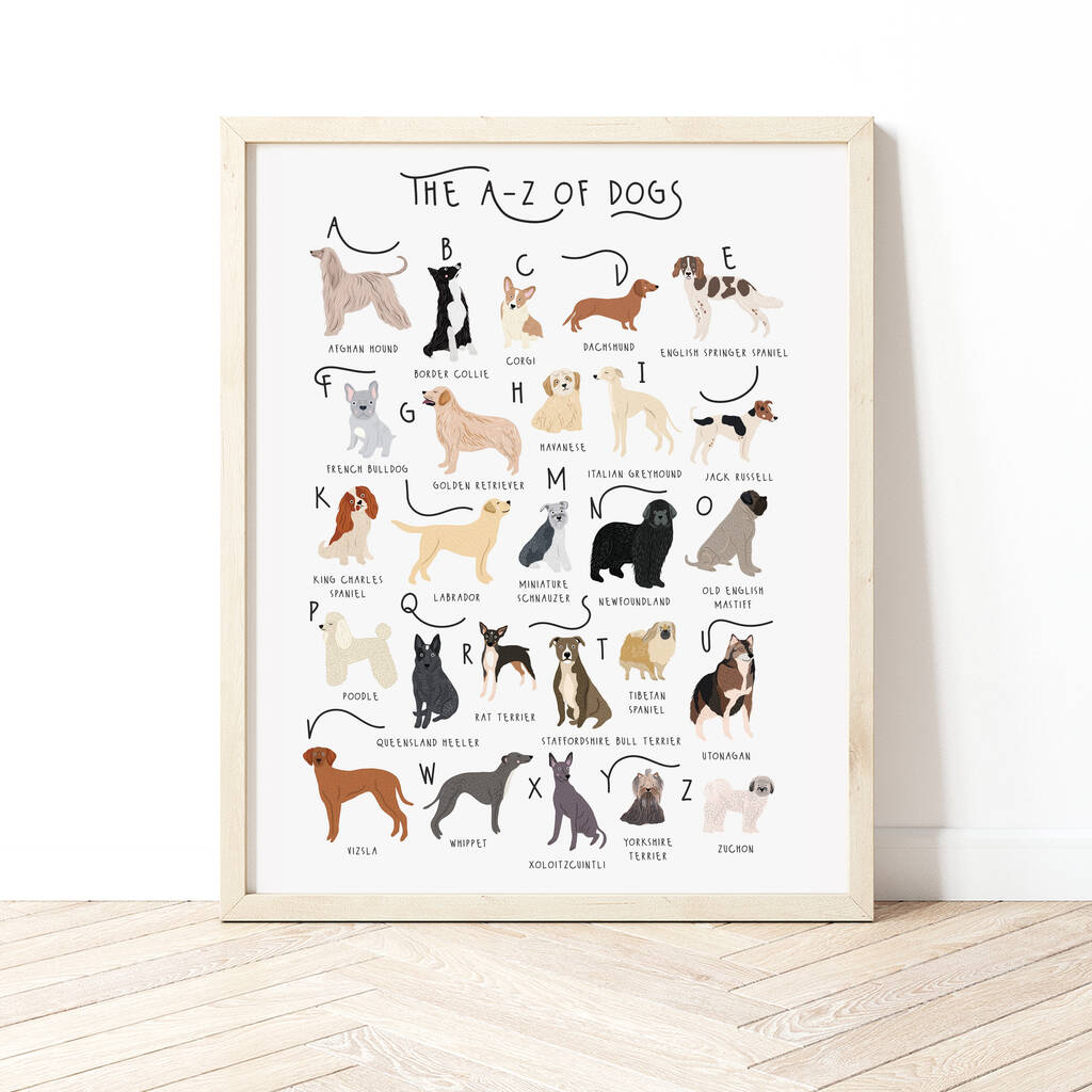The A To Z Of Dogs Print, 1 of 6