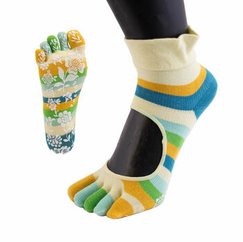 Yoga And Pilates Anti Slip Serene Ankle Toe Socks, 2 of 5