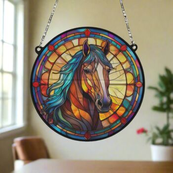 Horse Stained Glass Effect Suncatcher, 4 of 6