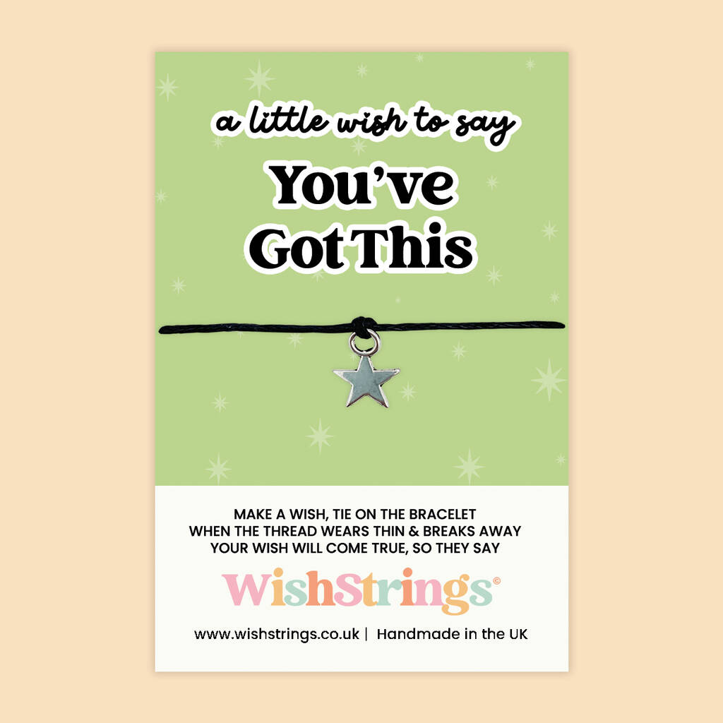 You’ve Got This Wish Strings Wish Bracelet – Encouragement Keepsake Gift, 1 of 3