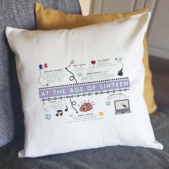 Personalised 16th Birthday Cushion Gift, 2 of 12
