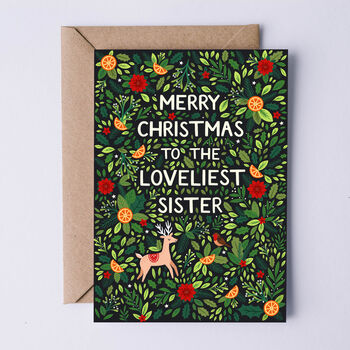 Christmas Card For Sister, Merry Christmas Sister, 3 of 3