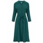 Violet Dress In Green Ditzy Dot Vintage 1940s Style, thumbnail 1 of 2