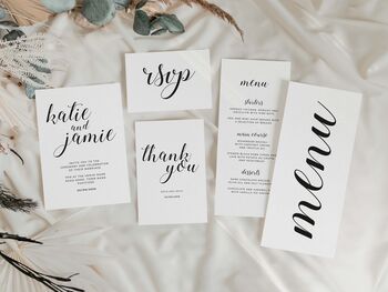 Calligraphy Style Concertina Wedding Invitations, 4 of 4