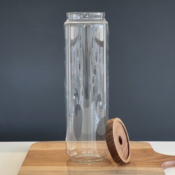 Slim Storage Jar With Acacia Wood Lid, 8 of 8