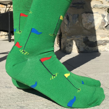 Golf Flags Men's Socks, 2 of 4
