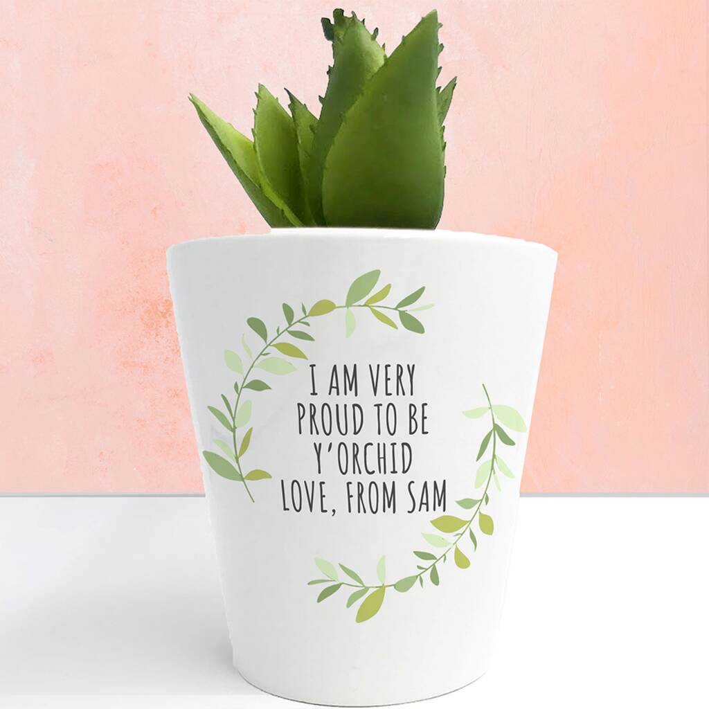 Personalised Love Mum Mini Plant Pot, 1 of 3