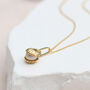 9ct Gold Shell And Freshwater Pearl Pendant Necklace, thumbnail 1 of 3