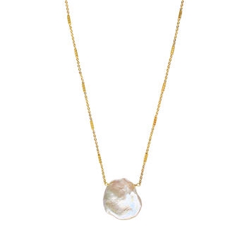 Gold Plated Freshwater Statement Pearl Necklace, 2 of 3