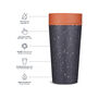 Circular Leakproof And Lockable Reusable Cup 12oz Black, thumbnail 2 of 8
