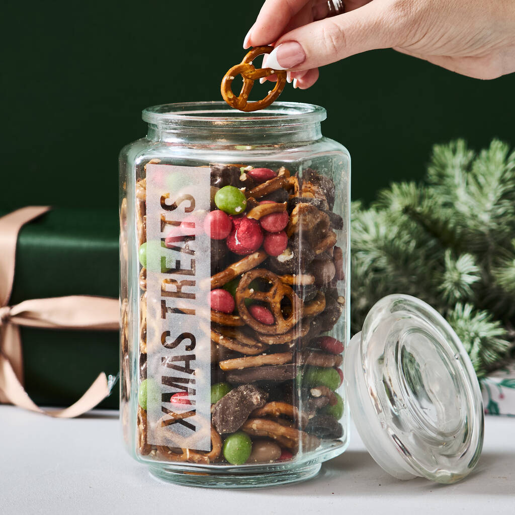 Personalised Christmas Treat Jar, 1 of 4