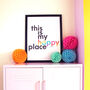 Happy Place Rainbow Wall Art Print, thumbnail 1 of 4