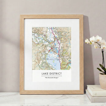 Your Favourite UK Place Personalised Map Print, 8 of 10