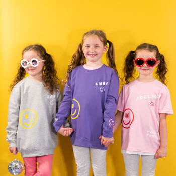 Children's Personalised Scribble Smiley Sweatshirt, 11 of 12