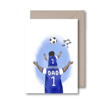 Football Dad Black Fathers Day Card, 3 of 3