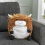 Soft Cuddly Giant Handwarmer Cozy Highland Cow, thumbnail 1 of 2