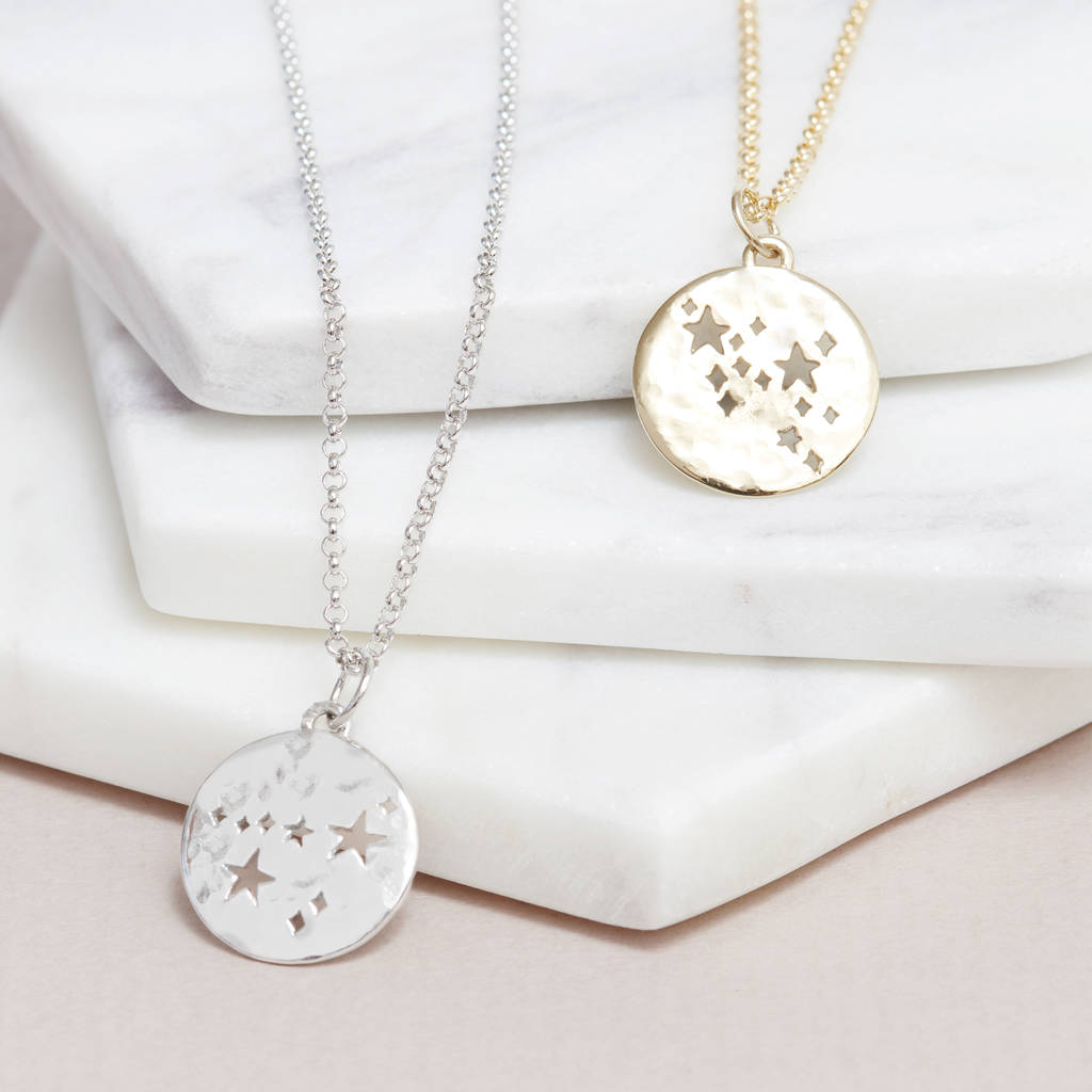 Star Sign Zodiac Necklace Silver Or Gold By Muru