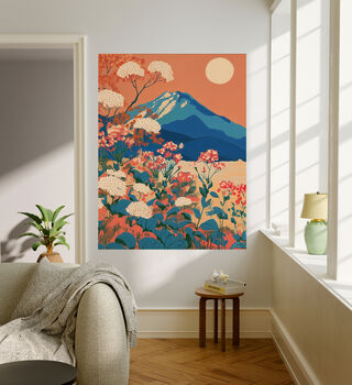 Japanese Blue Mountain Art Print, 3 of 5