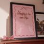 Naughty Is The New Nice Pink Christmas Print, thumbnail 2 of 2