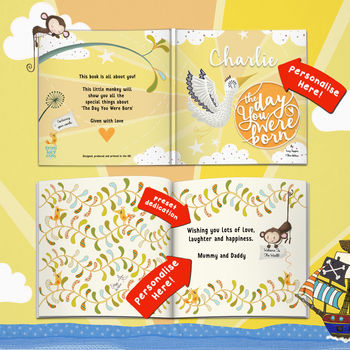 'The Day You Were Born' Personalised New Baby Book, 3 of 12