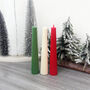 Freestanding Christmas Taper Candle Christmas Decor, thumbnail 3 of 10