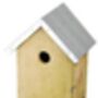 Flat Wooden Sparrow Nesting Box House – Wall Mounted, thumbnail 3 of 3