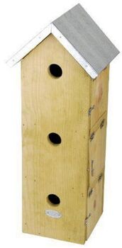 Flat Wooden Sparrow Nesting Box House – Wall Mounted, 3 of 3