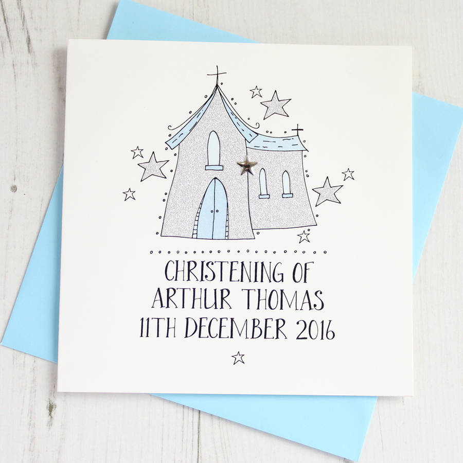 personalised sparkling christening card by eggbert & daisy ...
