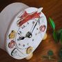 Fox And Meadow Small Mantel Ceramic Country Cottage Clock, thumbnail 4 of 8