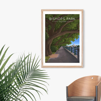 Bishops Park London Travel Poster Art Print, 4 of 8