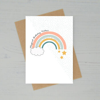 Personalised Rainbow Birthday Card, 2 of 2