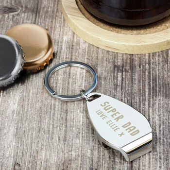 Personalised Super Dad Bottle Opener Keyring, 3 of 4