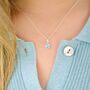 Sterling Silver Heart Birthstone Necklace, thumbnail 2 of 8