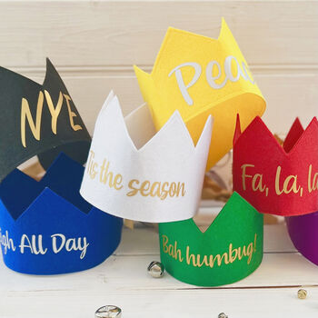 Personalised Reusable New Years Eve Party Crowns, 4 of 6