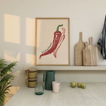 Chilli Pepper Kitchen Print, 8 of 8