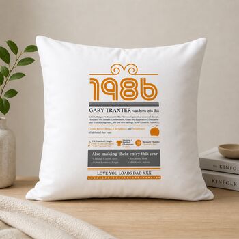 Personalised 40th Birthday Gift Cushion, 2 of 11