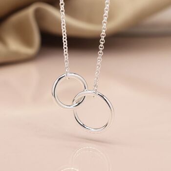 Silver Plated Double Loop Necklace, 2 of 3