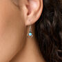 Molten Sterling Silver Opal Flower Drop Earrings, thumbnail 2 of 7