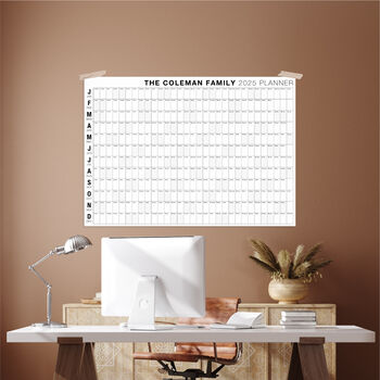 Personalised 2025 Wall Planner | Calendar | A1 Or A2, 2 of 3