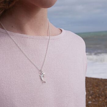 Children's Sterling Silver Dolphin Necklace, 2 of 6
