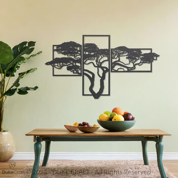 Minimalist Forest Scene Plywood Wall Artwork, 3 of 7