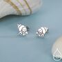 Cute Hermit Crab Stud Earrings In Sterling Silver, thumbnail 1 of 12