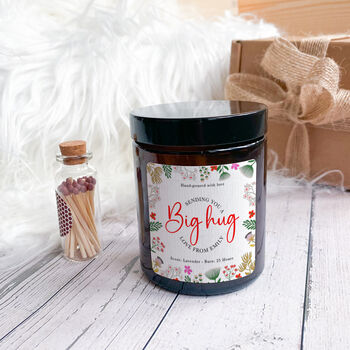 Personalised Sending You A Big Hug Candle, 2 of 6