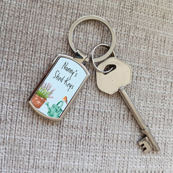 Personalised Garden Shed Keyring | Gardening Keychain, 5 of 6