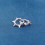 12 Mm Silver Spike Hoops, Hoop Earrings, thumbnail 6 of 7