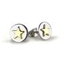 Lucky Earrings With Silver, Rose Or Gold Colour Star, thumbnail 3 of 6