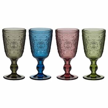 Set Of Four Fontaine Wine Goblets, 2 of 5