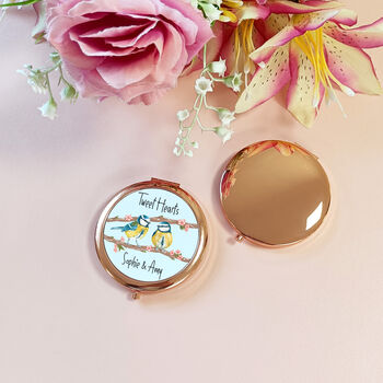 Personalised Tweet Hearts Pocket Mirror, 8 of 9