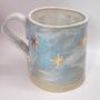 Handmade Pottery Light Blue Starry Mug, thumbnail 4 of 8
